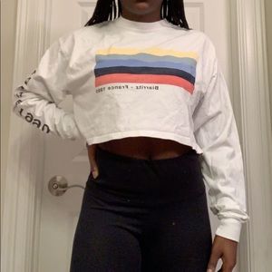 Brandy Melville J galt long sleeve crop top